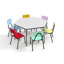 Ver imagem 1 de Conjunto Escolar Hexagonal Juvenil Colorido