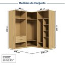 Ver imagem 3 de Guarda-Roupa Planejado 3 Peças 6 Portas Jade CabeCasa MadeiraOriginals Amarelo/Avelã