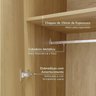 Guarda-roupa Modulado 3 Peças 6 Portas Jade CabeCasa MadeiraOriginals - 7