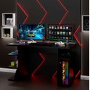 Ver imagem 2 de Mesa para Computador Escrivaninha Gamer Mdp 135x60 Netmobil - Preto