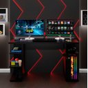 Ver imagem 1 de Mesa para Computador Escrivaninha Gamer Mdp 135x60 Netmobil - Preto