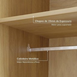 Guarda-roupa Modulado 3 Peças sem Portas Jade CabeCasa MadeiraMadeira - 7