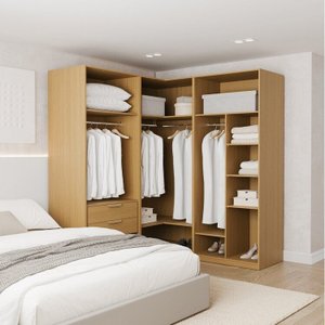 Guarda-roupa Modulado 3 Peças sem Portas Jade CabeCasa MadeiraMadeira