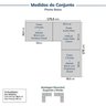 Guarda Roupas Modulado de Canto 6 Peças 6 Portas Jade CabeCasa MadeiraOriginals - 2