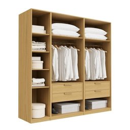 Guarda-roupa Modulado 3 Peças sem Portas Jade CabeCasa MadeiraMadeira - 14
