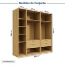 Ver imagem 3 de Guarda-roupa Modulado 3 Peças sem Portas Jade CabeCasa MadeiraOriginals