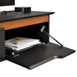 Rack Bancada Suspensa 2 Portas Design Flutuante Flow Ej Móveis:preto - 5