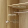 Guarda-roupa Modulado 3 Peças 5 Portas Jade CabeCasa MadeiraOriginals - 7