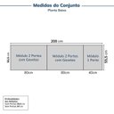 Ver imagem 2 de Guarda-Roupa Planejado 3 Peças 5 Portas Jade CabeCasa MadeiraOriginals Amarelo/Avelã
