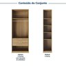 Guarda-roupa Modulado 3 Peças 5 Portas Jade CabeCasa MadeiraOriginals - 4