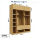 Ver imagem 3 de Guarda-roupa Modulado 6 Peças 10 Portas Jade CabeCasa MadeiraOriginals