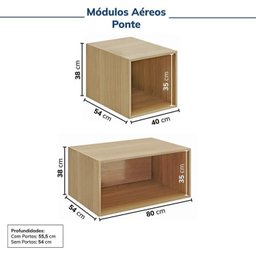 Guarda-roupa Modulado 6 Peças 10 Portas Jade CabeCasa MadeiraMadeira - 13