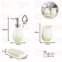 Ver imagem 3 de Kit Banheiro Lavabo Saboneteira Líquida 3 Peças / Degradê Pgb Kit Banheiro Degradê