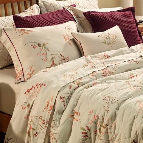 Jogo de Cama Queen 300 Fios Margo 5 Peças - Karsten Estampado
