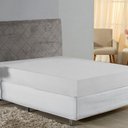 Ver imagem 1 de Lençol com Elástico Casal Nobre Viúva 1 Peça 30cm de Altura Malha 100% Algodão - Branco