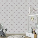 Ver imagem 5 de Papel de parede lacinho infantil para quarto de bebê menina M² PP132