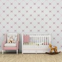 Ver imagem 4 de Papel de parede lacinho infantil para quarto de bebê menina M² PP132