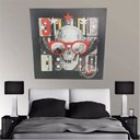 Ver mais imagens de Quadro Decorativo Caveira Rockstar Moldura 50x50 Musica Banda Sala Quarto Parede Enfeite Decoraçao A