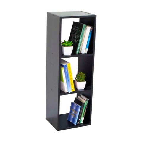 Estante para Livro Everest Armário Organizador Livros Livreiro Preto