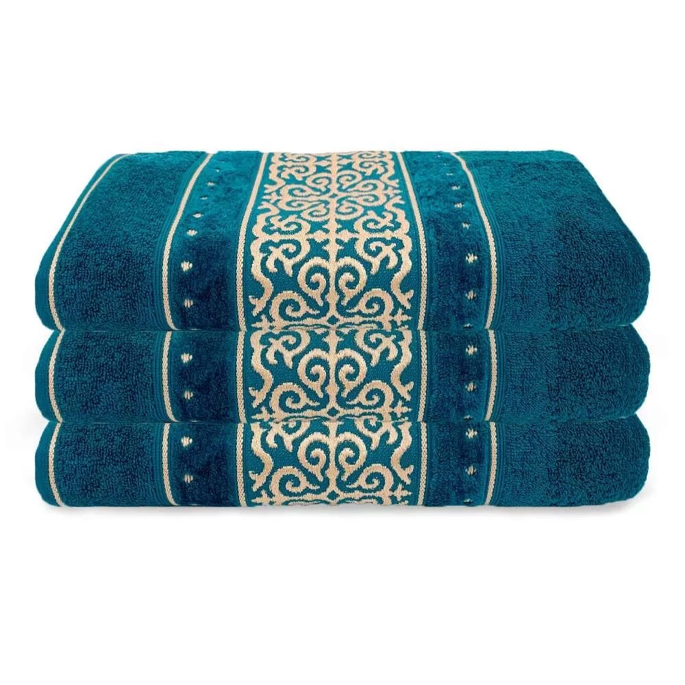 Kit Toalha Banhão 3 Peças Fio Penteado La Vie 78x145cm Appel Cor:Azul Profundo - 1