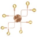 Ver imagem 1 de Lustre Plafon Hashtag Cobre De 8 Braços