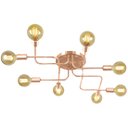 Ver imagem 2 de Lustre Plafon Hashtag Cobre De 8 Braços