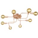 Ver imagem 3 de Lustre Plafon Hashtag Cobre De 8 Braços