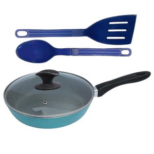 Frigideira Azul Antiaderente em Cerâmica Talher 01 Cb 24cm
