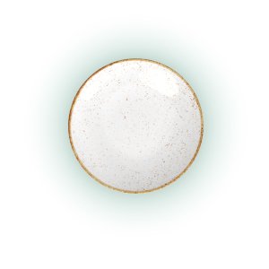 Prato Sobremesa Tramontina Rústico Marrom em Porcelana Decorada 21 cm