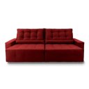 Ver imagem 6 de Sofá Retrátil Reclinável Montebello 2,30m Suede Velut Vermelho Molas no Assento - King House