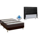 Ver imagem 1 de Cama Box Queen CRC + Colchão Ortopédico Light Ortobom + Cabeceira Dama Preto