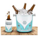 Ver imagem 1 de Balde de Gelo Kombi Retrô 5 Litros Alúminio - Azul/ Branco