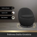 Ver imagem 2 de Poltrona Giratória Decorativa Forma Orgânica Reforçada Bouclé Dalila