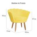 Ver imagem 5 de Poltrona Decorativa Pétala Pés Palito Amarelo Carolina Moveis