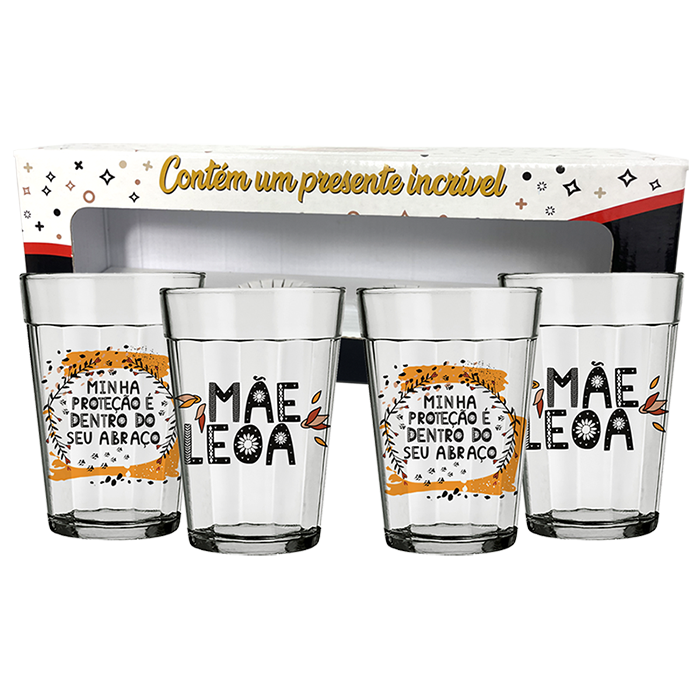 KIT COM 4 COPOS AMERICANOS - MAE LEOA - 3