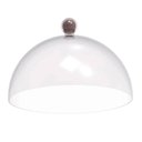 Ver imagem 5 de Kit 3 Porta Bolos Tortas Doces 25cm Bubble com Cúpula e Pé Crippa Amêndoa Padaria Hotel