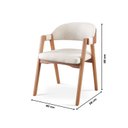 Ver imagem 5 de Conjunto de Mesa Redonda 100cm com 4 Cadeiras Gaia Bege/Nude/Freijó
