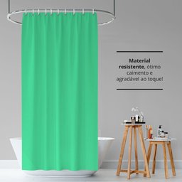1 Cortina Box Banheiro PVC Grossa Antimofo Ilhós Vd 140x200 - 4