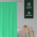 Ver imagem 2 de 1 Cortina Box Banheiro PVC Grossa Antimofo Ilhós Vd 140x200