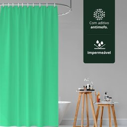 1 Cortina Box Banheiro PVC Grossa Antimofo Ilhós Vd 140x200 - 2
