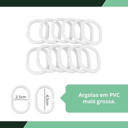 1 Cortina Box Banheiro PVC Grossa Antimofo Ilhós Vd 140x200 - 5