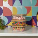 Ver imagem 6 de Kit 3 Potes de Vidro 800ml Tampa de Bambu Hermético Marmita Retangulares - Tud