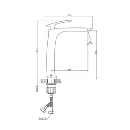 Misturador Monocomando para Banheiro e Lavabo Evoq Bica Alta Lexxa - 2