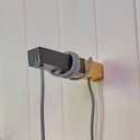 Ver imagem 2 de Luminária de parede de madeira pinus com detalhe em preto