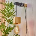 Ver imagem 4 de Luminária de parede de madeira pinus com detalhe em preto