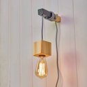 Ver imagem 1 de Luminária de parede de madeira pinus com detalhe em preto