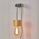 Ver imagem 5 de Luminária de parede de madeira pinus com detalhe em preto