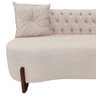 Sofá 2 Lugares Orgânico Curvo Tókio 150cm Couro Bege - 5
