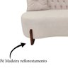 Sofá 2 Lugares Orgânico Curvo Tókio 150cm Couro Bege - 6
