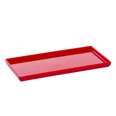 Prato Square Retangular 13,5x27 Vermelho em Polipropileno Linha Tropical Vem
